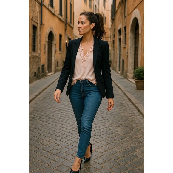 Anthropologie Ruffle Tank Top Blush Pink Small Cottagecore, Feminine, Soft Girl - Picture 1 of 6